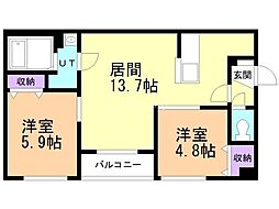 間取図画像 2LDK