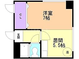 ロードサイド24 1DKの間取図画像