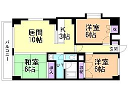 ヴァンヴェール医大前 3LDKの間取図画像