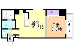 フロントコート大通公園 1LDKの間取図画像