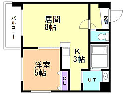 モルティーニ表参道 1LDKの間取図画像