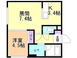 シティレジデンス啓明 1LDKの間取図画像