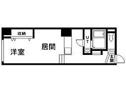 パークヒルズ中央12 1DKの間取図画像