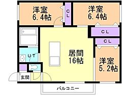 フォレスタ伏見 3LDKの間取図画像