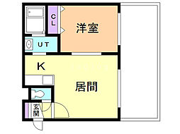 セレーノ 1LDKの間取図画像