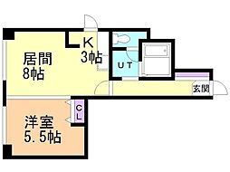 PRESENCE大通15 1LDKの間取図画像