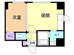 プライムアーバン大通公園1 1LDKの間取図画像