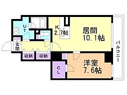 ビッグパレス南5条 1LDKの間取図画像