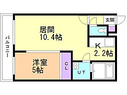 Giulietta 1LDKの間取図画像