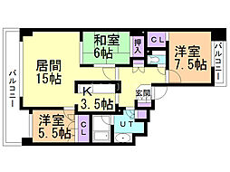 パークホームズ宮の森ヒルテラス 3LDKの間取図画像