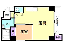 リベルティ大通 1LDKの間取図画像