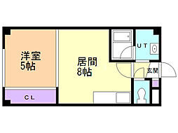ソレイユ 1LDKの間取図画像