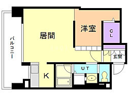 F141 1LDKの間取図画像