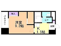 D'sVARIE札幌レジデンス 1Kの間取図画像
