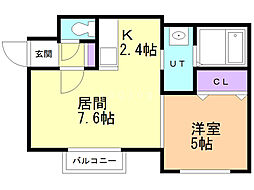 レジデンス大通公園 1LDKの間取図画像