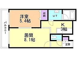 MAHALOOHASHI710 1LDKの間取図画像
