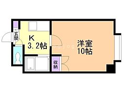 アルテピアッツァ 1Kの間取図画像