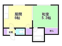 インペリアル23 1DKの間取図画像