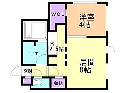 CGHOMES南5条 1LDKの間取図画像