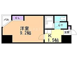 D'sVARIE札幌レジデンス 1Kの間取図画像