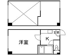CoreS10A 1Kの間取図画像