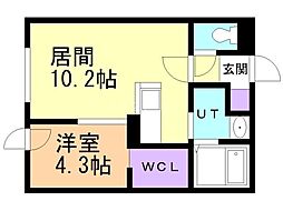 RUMO LUEB(ルーモルーブ) 1LDKの間取図画像