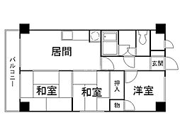 グランドパレス啓明'85 3DKの間取図画像