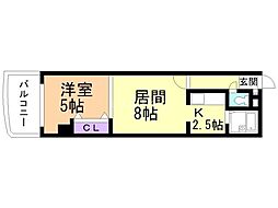ミラバ札幌中央 1LDKの間取図画像