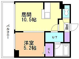 スペチアーレ伏見 1LDKの間取図画像