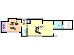 フェリス円山 1LDKの間取図画像