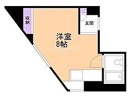 ヴィラムラカミ大通21 ワンルームの間取図画像