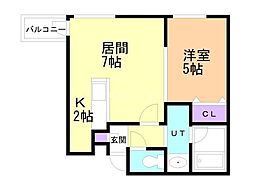 リュクス円山公園大通西22 1LDKの間取図画像