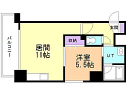 feel210 1LDKの間取図画像