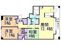 グランドステージプレファシオ円山 3LDKの間取図画像