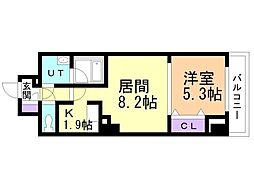 ビッグパレス南5条 1LDKの間取図画像