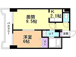 ティアラN5 1LDKの間取図画像