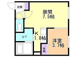 マルベリー 1LDKの間取図画像
