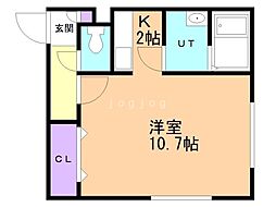 カーサ・ミラグロ 1Kの間取図画像