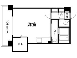 中央吉井ビル ワンルームの間取図画像