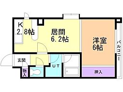 ダイコーBL 1LDKの間取図画像