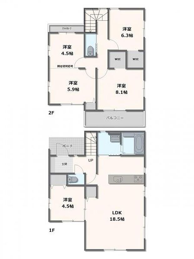 1号棟・4SLDK〜5SLDK
