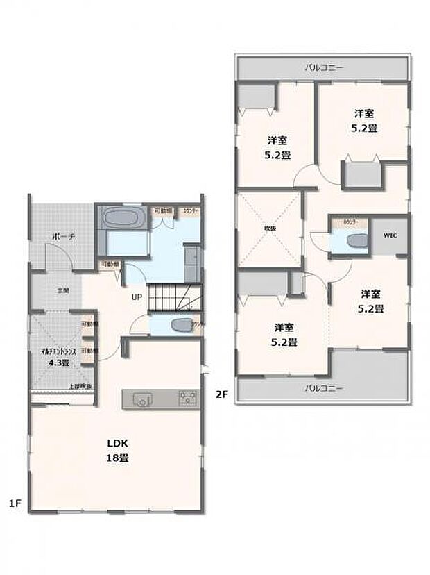 3号棟・4LDK～5LDK+マルチエントランス+WIC