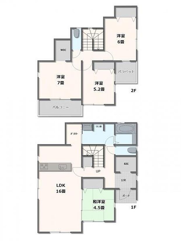 5号棟 4LDK+FC+WIC+SC+パントリー+リネン庫