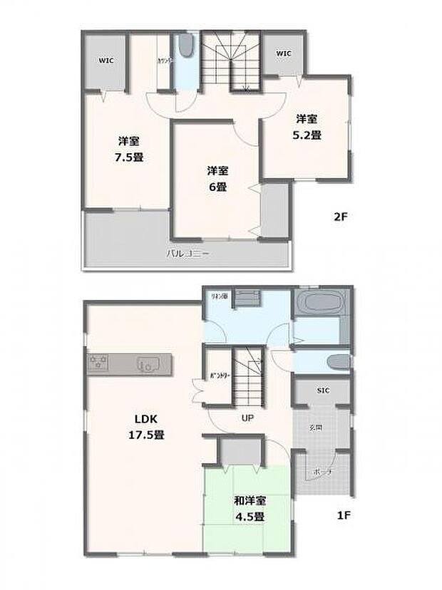 4号棟 4LDK+FC+WIC+SC+パントリー+リネン庫