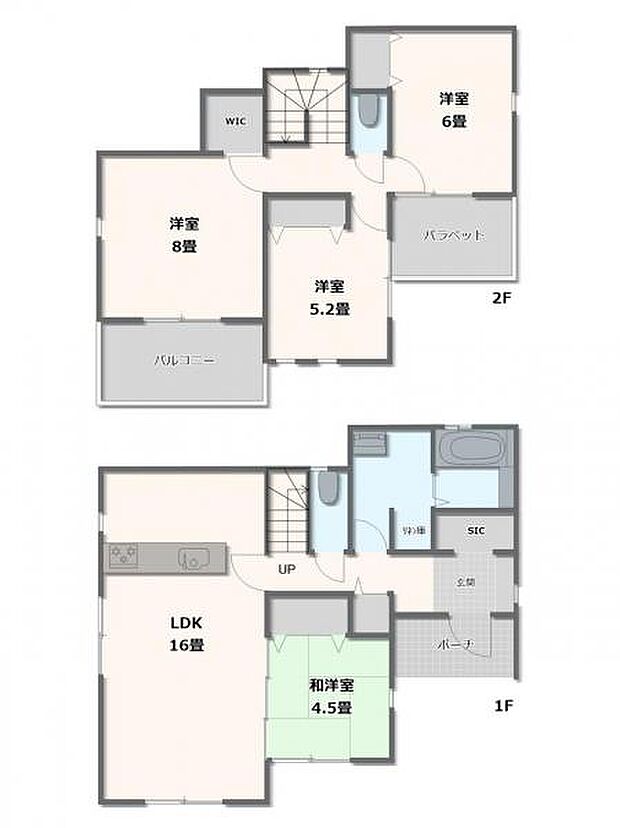2号棟 4LDK+FC+WIC+SC+リネン庫