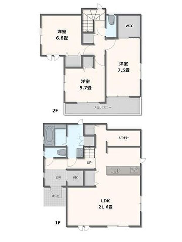 B号棟・3LDK+SIC+WIC+パントリー