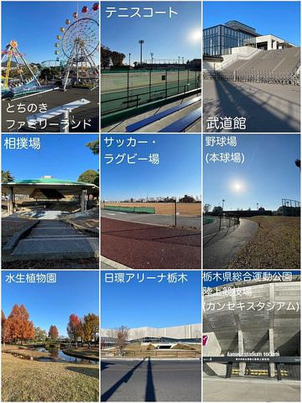 西川田公園(栃木県総合運動公園) 3690m/徒歩47分、車10分 1504m