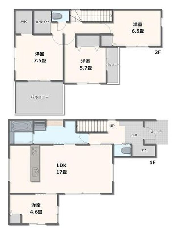 1号棟・4LDK+SIC+WIC+シェアクローゼット
