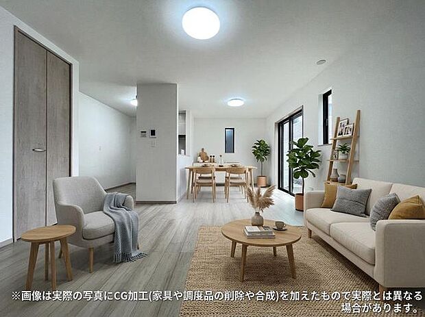 家族みんなが自然と集まり心地よい時間を分かち合う、明るく温もりに満ちた居心地のよい空間。