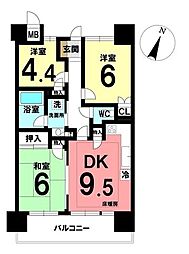 間取図画像 3DK